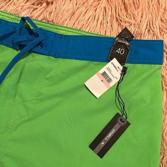 O’Neill Neon Green Swim Shorts - Picture 3 of 4